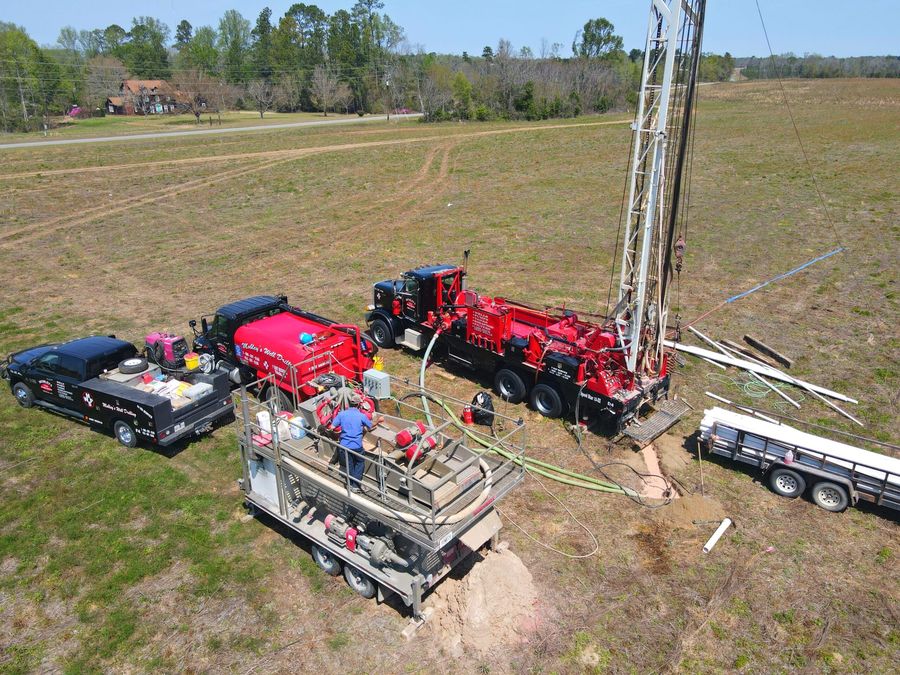 Overhead view of a Mobley drilling site